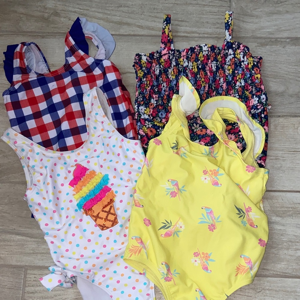 Girls 5T One Piece Bathing Suit Bundle